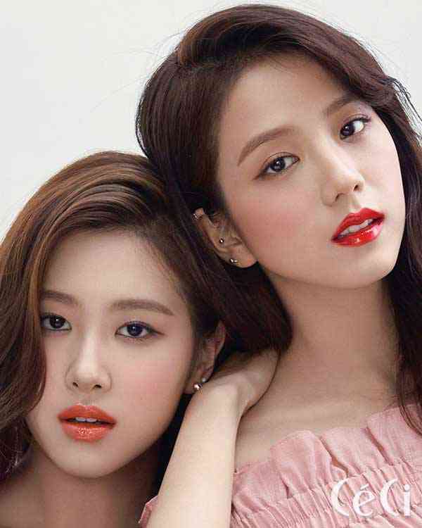 foto black pink jisoo dan rose model cover majalah ceci korea